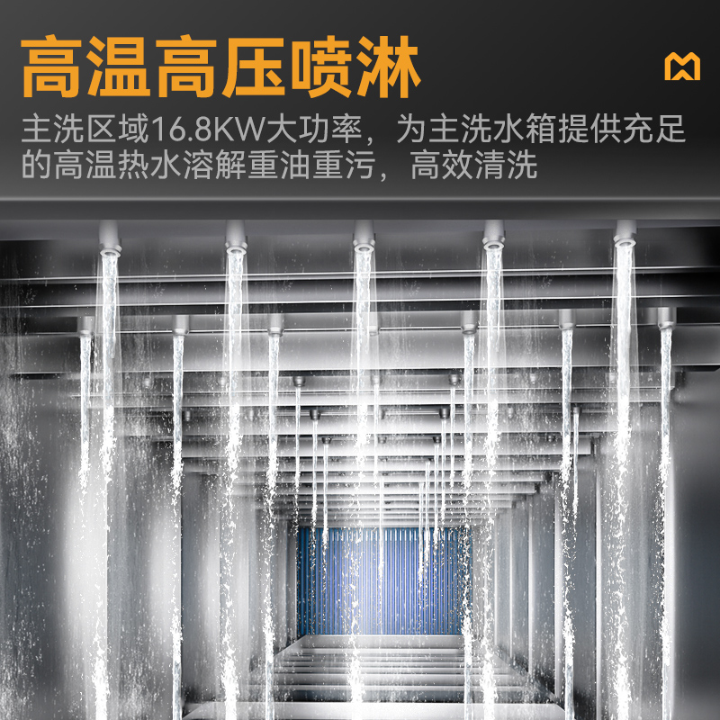 麥大廚3.6m豪華款平放式單缸雙噴淋單烘干單位食堂洗碗機(jī)