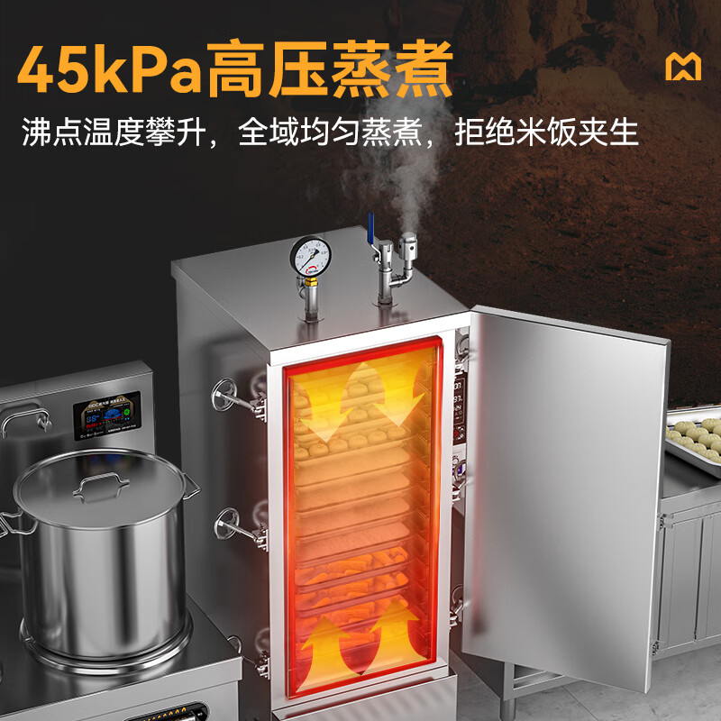 麥大廚金麥款6盤(pán)電熱220V單門高原蒸柜6KW
