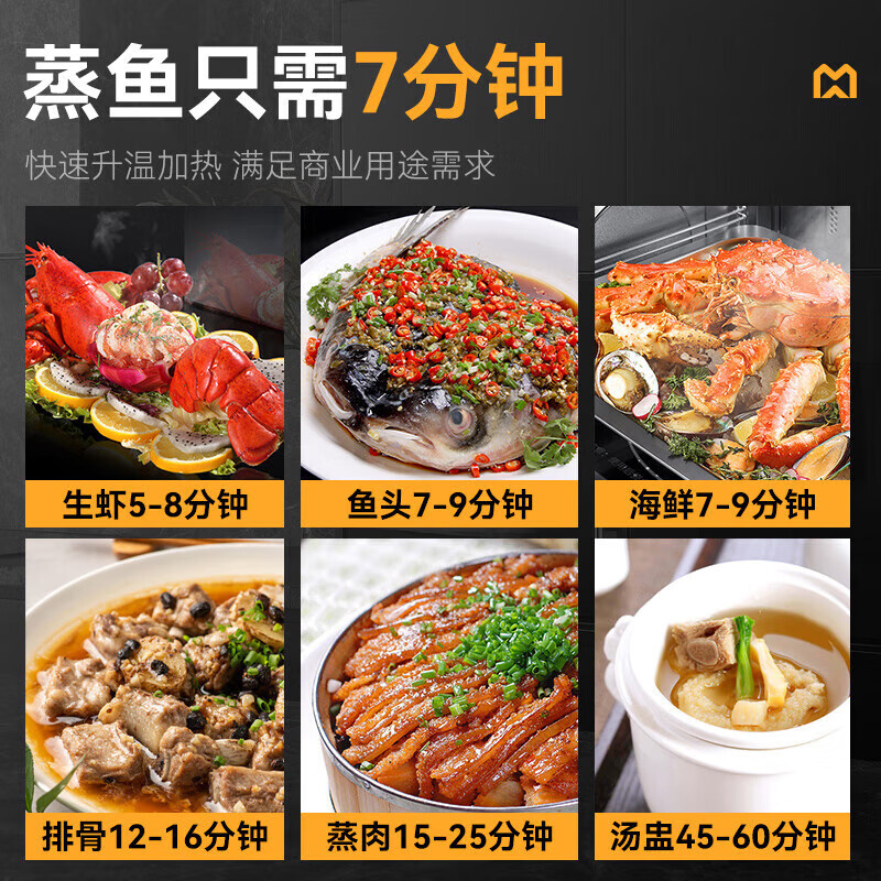 麥大廚商用蒸柜1100mm標(biāo)準(zhǔn)燃?xì)饪钊T海鮮蒸柜